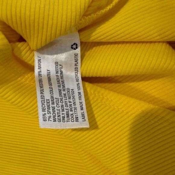 NWT Sergio Hudson for Target Ribbed Stretch Bodysuit Twist Front Yellow Size 2X - Picture 5 of 10